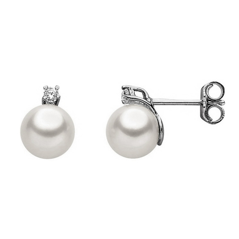 Orecchini donna perla e zircone oro bianco 18kt