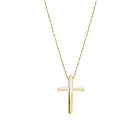 Girocollino unisex con croce sacra in oro 18kt