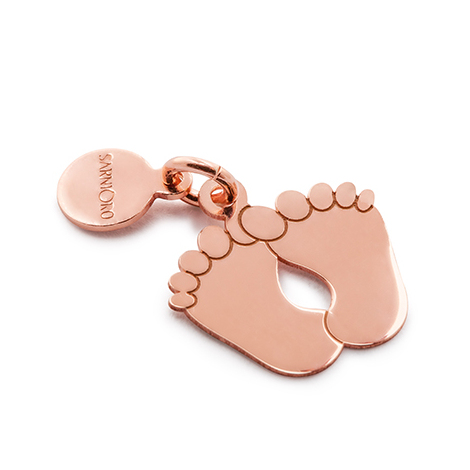 Charm in argento pvd oro rosa 