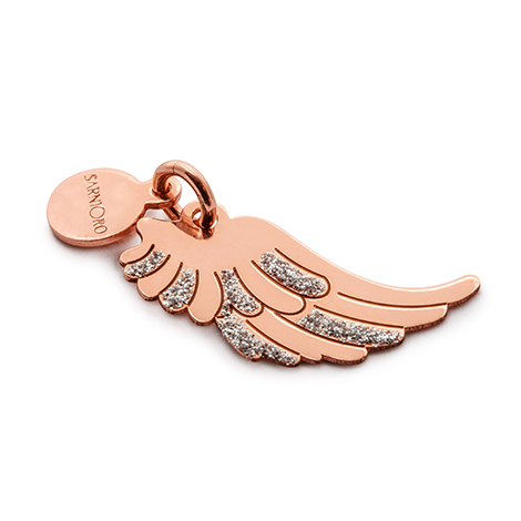 Charm in argento pvd oro rosa 