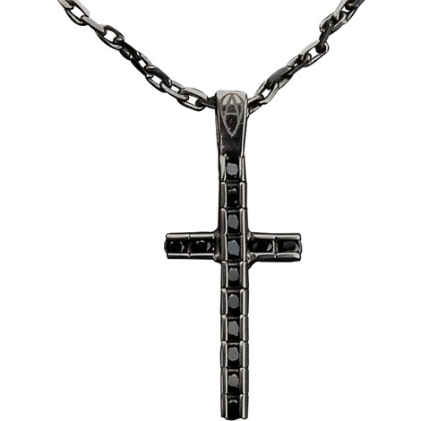 Collana croce Aragonesi in argento nero