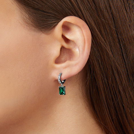 Orecchini a cerchio Chiara Ferragni Brand Emerald