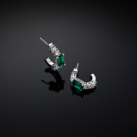 Orecchini a cerchio Chiara Ferragni Brand Emerald