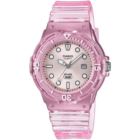 orologio casio collection in resina rosa