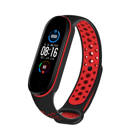 Smartwatch Smarty multifunzione nero e rosso